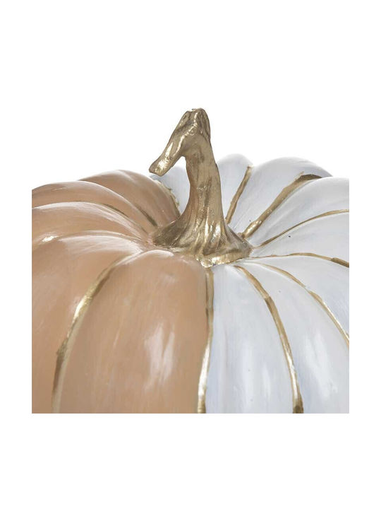 Inart Decorative Pumpkin made of Polyresin Beige White 16x16x13cm 1pcs