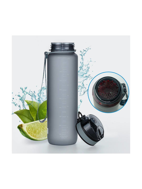Uzspace Frosted Hydration Measured Leak Proof Water Bottle 1000ml