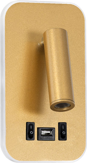 GloboStar LADY-O Single Built-In Led Natural White Spot in Gold Colour