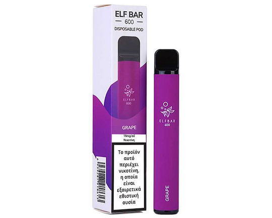 Elf Bar Einweg E-Zigarette 600 Züge Weintrauben 2ml 18mg Grape Lila 1Stück