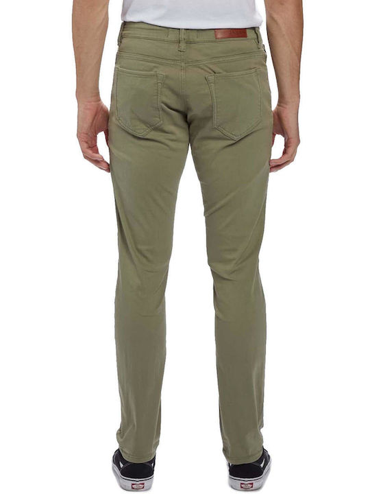 Gabba Jones K4636 Ανδρικό Παντελόνι Τζιν σε Slim Εφαρμογή Χακί