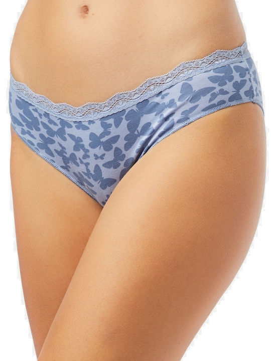 Minerva Women's Slip 2Pack with Lace Light Blue