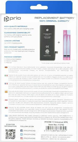 Prio Compatible Replacement Battery 3227mAh for iPhone 13