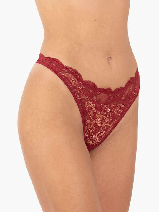 Γυναικεία String 2Pack με Δαντέλα Navy Μπλε