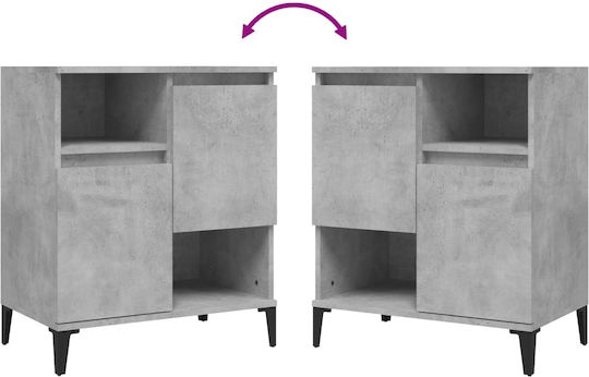 Μπουφές από Μέταλλο Γκρι 60x35x70cm