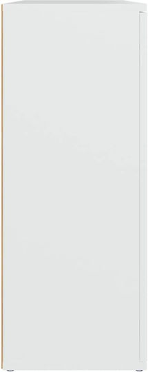 Sideboard Wooden with Drawers White 91x29.5x75cm