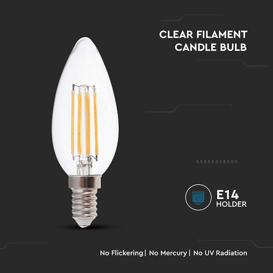 V-TAC LED Bulb 6W 98mm for Socket E14 Cool White 600lm