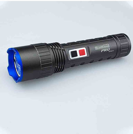 Bormann Pro Rechargeable Flashlight LED IP54 Dual Function with Maximum Brightness 300lm BPR6010 Silver
