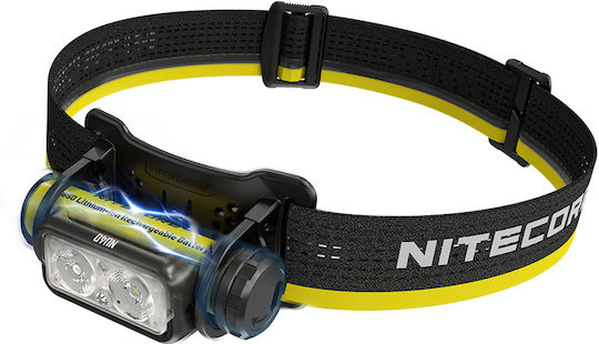 NiteCore Rechargeable Headlamp LED IP68 with Maximum Brightness 1000lm NU40 Black