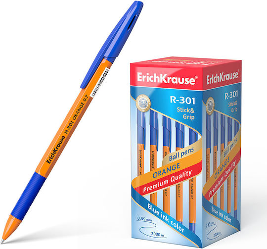 ErichKrause Orange Stick&Grip R-301 Στυλό Ballpoint