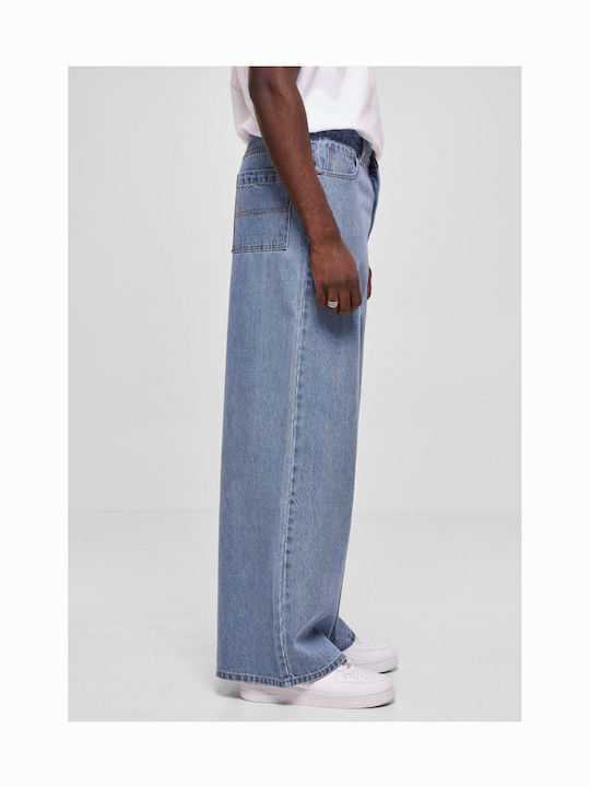 90's Men's Jeans Pants with Loose Fit Blue