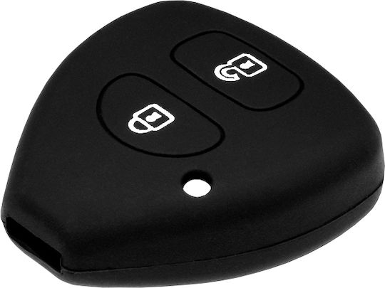 Car Key Cover Case made of with 2 Buttons for Toyota in Black Color