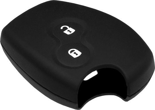 Car Key Cover Case made of with 2 Buttons for Renault in Black Color