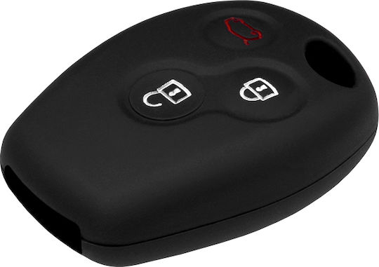 Car Key Cover Case made of with 3 Buttons for Renault in Black Color