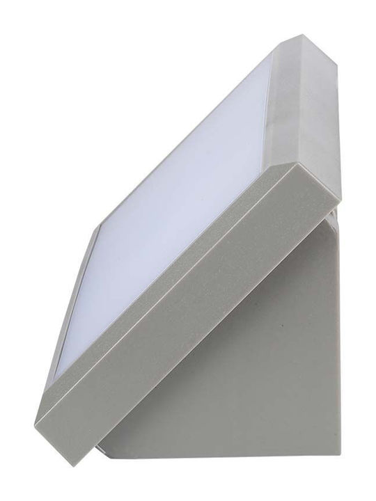 V-TAC Wall-Mounted Outdoor Ceiling Lamp LED IP65 12W with Cool White Light 26.5x12x8.1cm