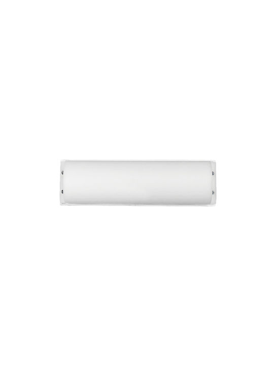 Heronia BATH-20A Μοντέρνο Φωτιστικό Τοίχου με Ντουί E27 σε Λευκό Χρώμα Πλάτους 24cm