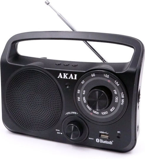 Akai Proffesional APR-85BT Επιτραπέζιο Ραδιόφωνο Ρεύματος / Μπαταρίας με Bluetooth και USB Μαύρο