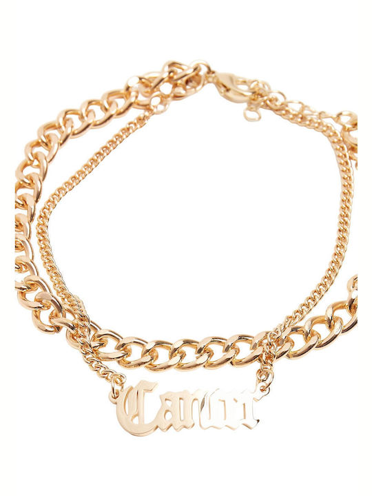 Urban Classics Bracelet Anklet Chain Cancer made of Steel Gold Plated