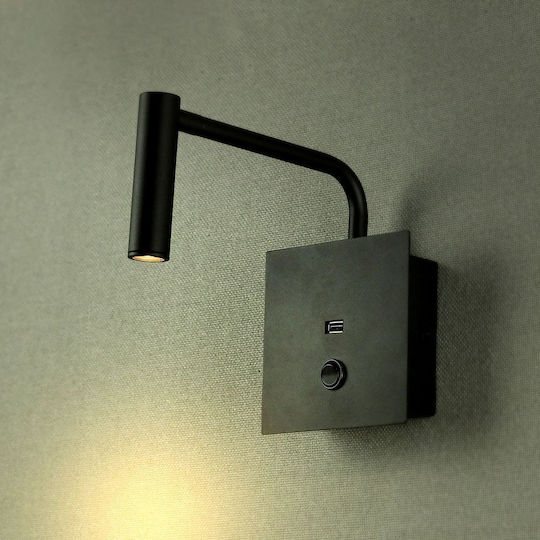 V-TAC VT-2943 Einzel LED Warmes Weiß Spot in Schwarz Farbe