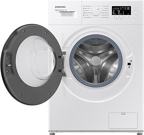 Samsung Πλυντήριο Ρούχων 6kg με Τεχνολογία Ατμού 1200 Στροφών SteamHygiene WW60A3120BE/LE