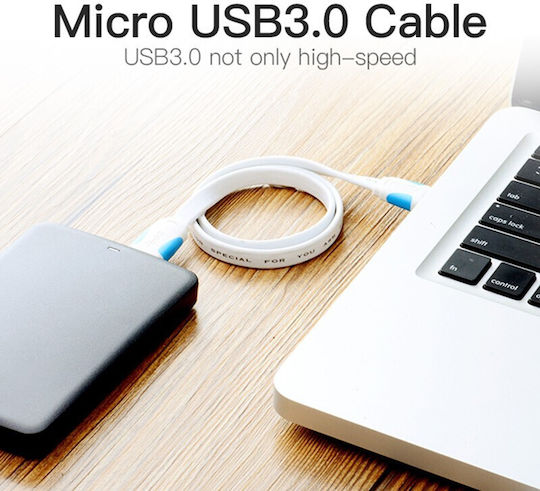 Vention Flach USB 3.0 auf Micro-USB-Kabel Schwarz 1m (VAS-A12-B100) 1Stück
