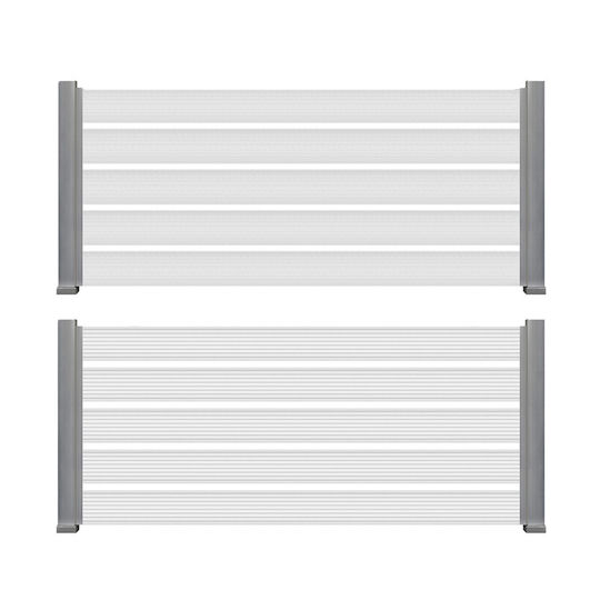 Newplan Umzäunung Deck Gartenzaunbedarf Weiß aus WPC 360x12x2cm Weiß