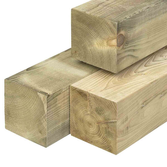Showood Κολώνα για Περίφραξη Κήπου από Ξύλο 300x9x9εκ. Καφέ