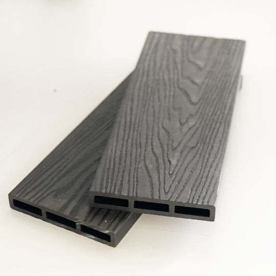 Showood Panou de perete 3D de Grădină Gri închis din Magazin online WPC 360x2x12buc 1buc Gray