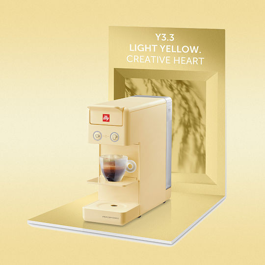 Illy Y3.3 Iperespresso Pod Coffee Machine Iperespresso Pressure 19bar Light Yellow