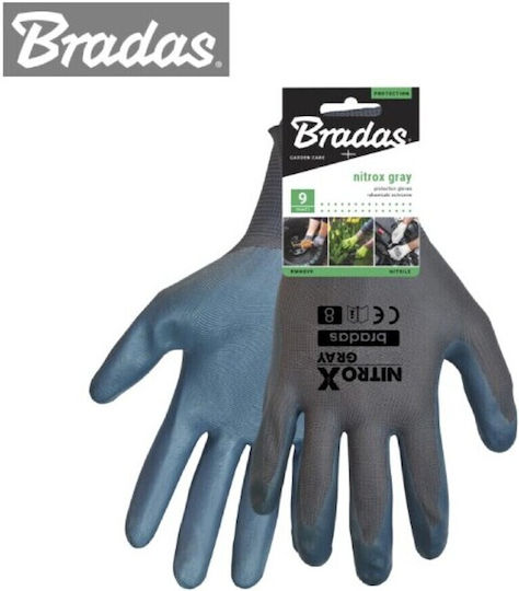 Bradas Nitrox Arbeitshandschuhe Gray Nitril 1Stück