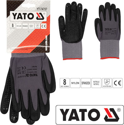 Yato Arbeitshandschuhe Gray Nitril