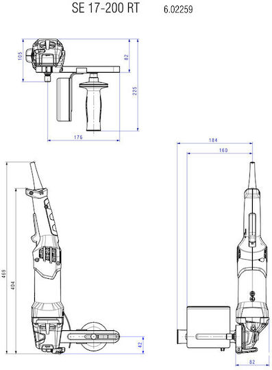 Metabo SE 17-200 RT Set Multi-Schleifer mit Geschwindigkeitsregelung und mit Absaugsystem