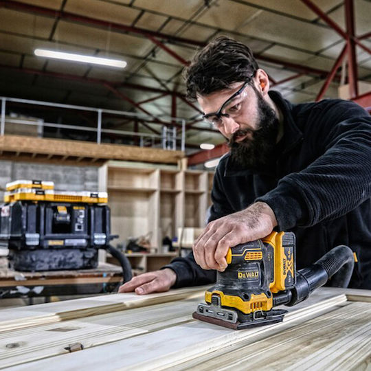 Dewalt Παλμικό Τριβείο Χούφτας Solo με Ρύθμιση Ταχύτητας και με Σύστημα Αναρρόφησης