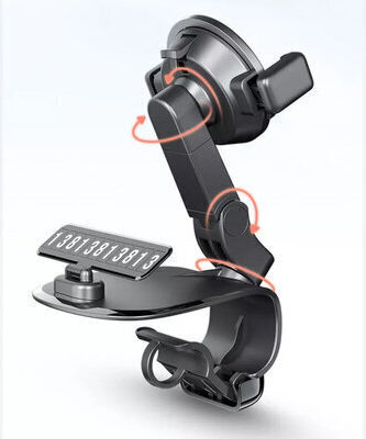 Techsuit S120 Car Mobile Mount with Adjustable Hooks Black