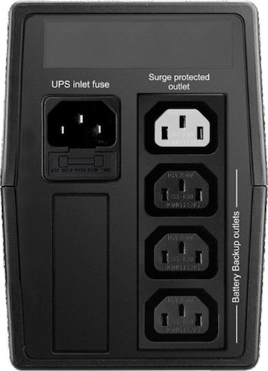 Infosec X1-1000 UPS Line-Interactive 1000VA 480W with 4 IEC Power Plugs