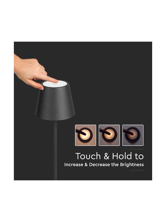 V-TAC LED Floor Lamp Y130xM14cm with Warm White Light 300lm Black