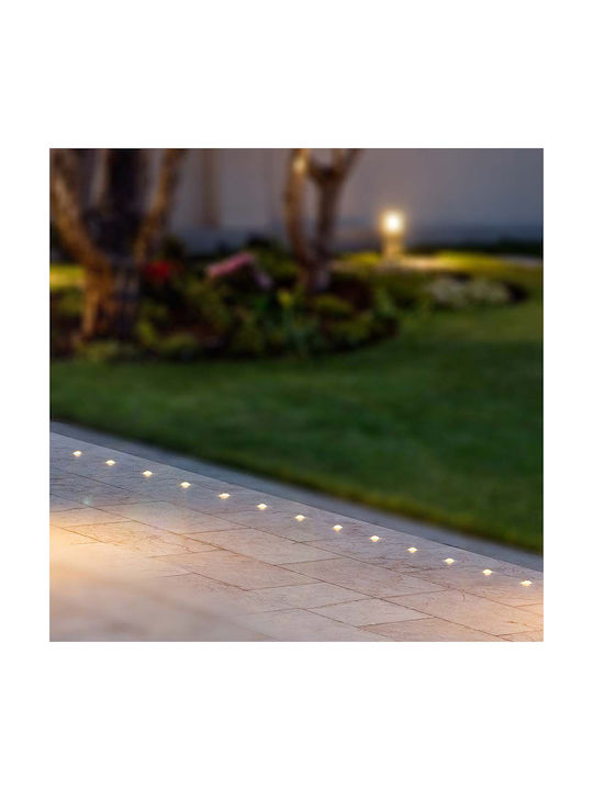 V-TAC Spot De Podea LED 1W Cu Lumină Alb Cald IP67 Negru