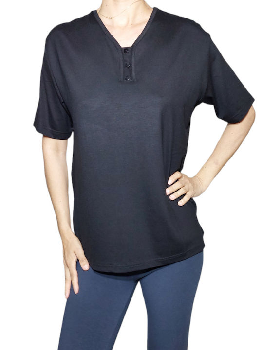 Women's Blouse Viscose Short Sleeve Blouse with Velvet