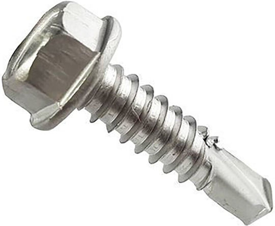 Showood Self-Piercing Wood Bolts Hexagon Metallic with Diameter M6.3 and Length 38mm
