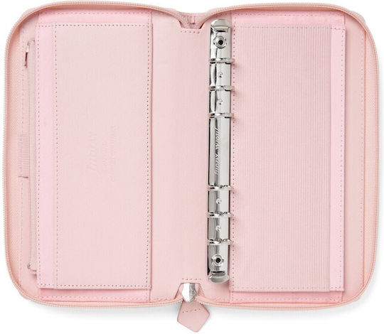 Filofax Εβδομαδιαίο Organizer Saffiano Personal Compact Zip Ροζ Δερμάτινο 20.8x20.8εκ. Blush