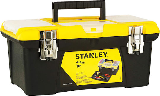 Stanley Jumbo Hand Tool Case Plastic with Tobacco Case Dimensions: W40.5xD25.4xH17.8cm