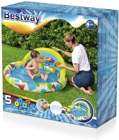 Bestway Παιδική Στρογγυλή Πισίνα PVC 45lt Φουσκωτή 120x46εκ.