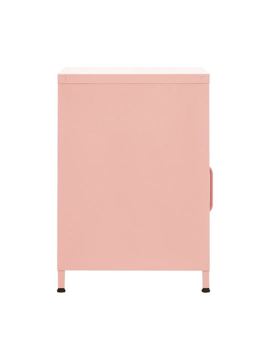 Nachttische Metall Rosa 2Stück 35x35x51cm