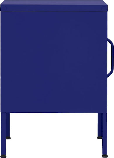 Noptiere Metalice Albastru 2buc 35x35x51cm