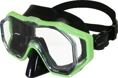 XDive Μάσκα Θαλάσσης Wide σε Πράσινο χρώμα