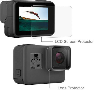 AccPro Bildschirmschutz Tempered Glass Lens + Screen Protectors für Hero8 Schwarz GoPro Held 8 46522