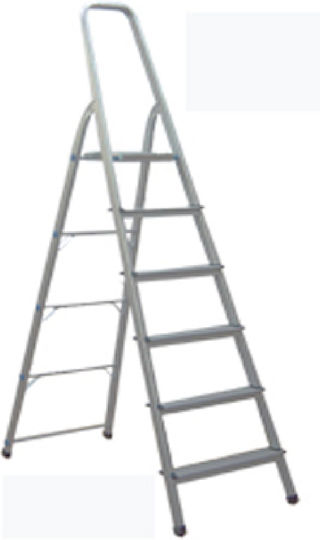 GTC Haushaltsleiter Aluminium Leiter Aluminium mit 3+1 Stufen 153cm
