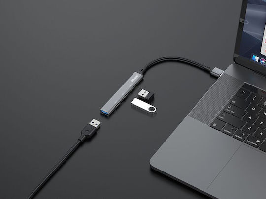 Equip USB-Hub Mit 4 Anschlüssen USB 3.0 Mit USB-A Anschluss Graue