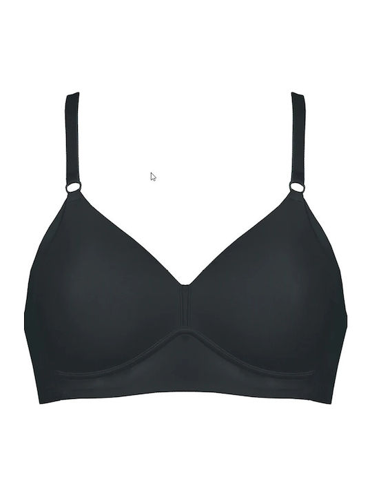 Triangle Triangle Bra without Padding without Underwire Black