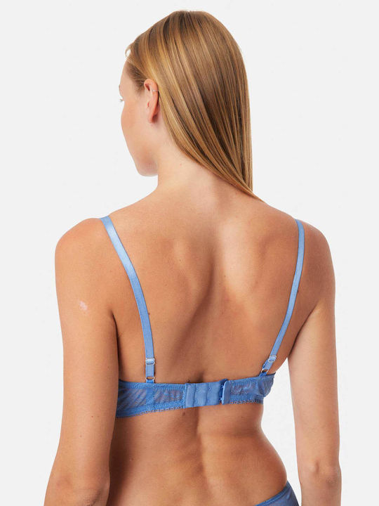 Minerva Erasmia Bra without Padding Underwire Blue Sky